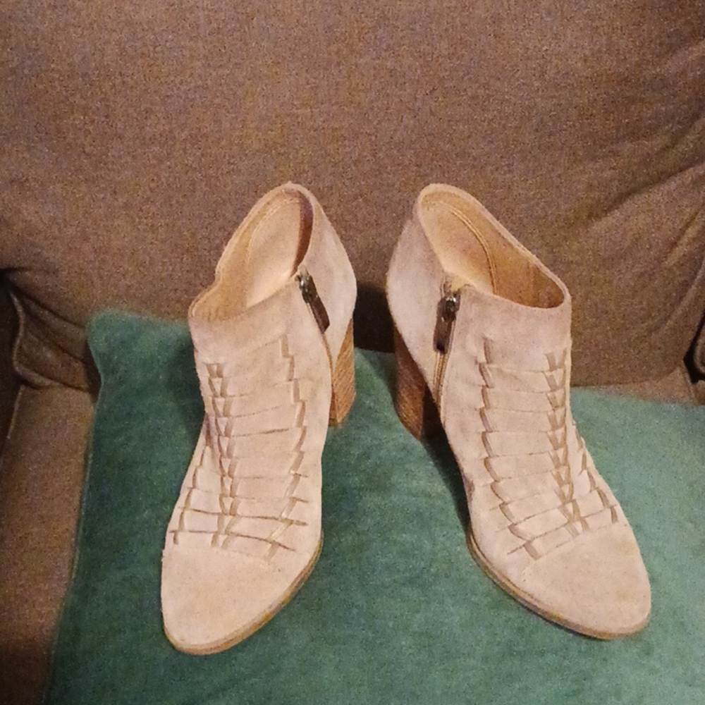 Franco Sarto Beige Women's Ankle Boots